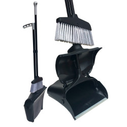 ENSEMBLE PELLE AEROPORT AVEC COUVERCLE LARGEUR 32CM +BALAI TELESCOPIQUE 78 A 130CM TAMPEL (FT429M)