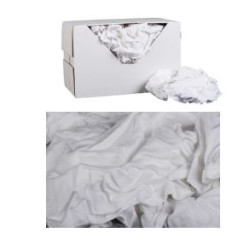 CHIFFONS BLANCS SERVIETTES DAMASSEES 100% COTON CARTON DE 10KG