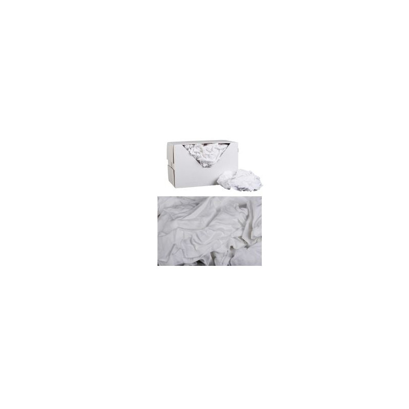 CHIFFONS BLANCS SERVIETTES DAMASSEES 100% COTON CARTON DE 10KG