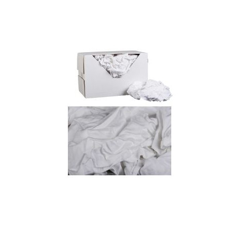 CHIFFONS BLANCS SERVIETTES DAMASSEES 100% COTON CARTON DE 10KG