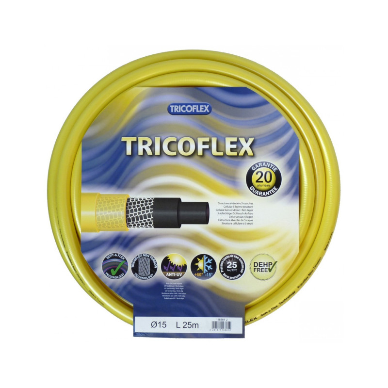 TUYAU D'ARROSAGE DIAM.15MM COURONNE DE 25M TRICOFLEX