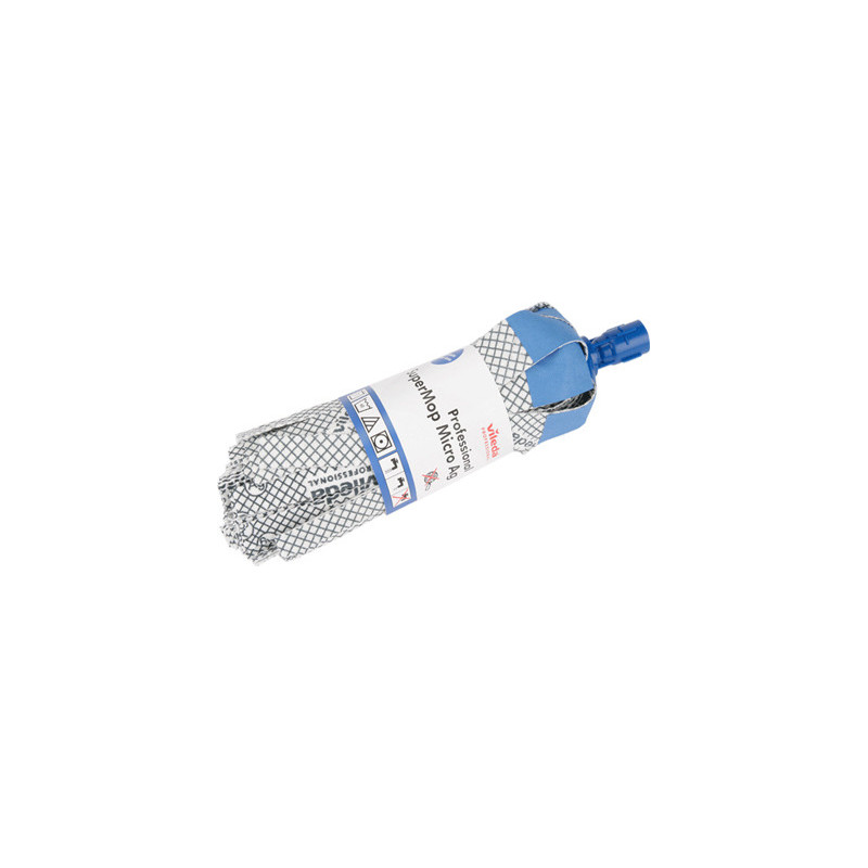 MOP MICROFIBRE A BANDES SUPERMOP MICRO AG VILEDA BLANC/BLEU 230G (VILEDA 138495)