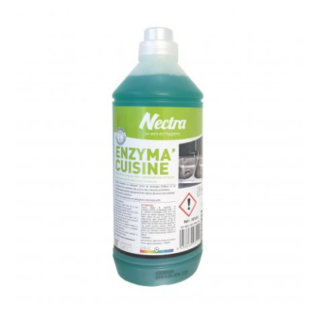 DESTRUCTEUR D'ODEURS ENZYMA CUISINE EXPERT POUR CANALISATIONS CUISINES FLACON DE 1L