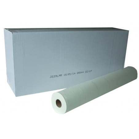 DRAP D'EXAMEN PURE OUATE DE CELLULOSE LISSE 2 PLIS 57M -150 FORMATS LONG 38CM LARG 70CM-CARTON DE 6 ROULEAUX