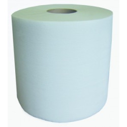 BOBINE 1000F 250M 24X25CM 2PLIS OUATE GAUFREE BLEU GLOBAL HYGIENE (GUM7669WZ)- LOT DE 2