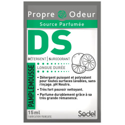DS DETERGENT SURODORANT PUISSANT PROPRE ODEUR PARFUM PAMPLEMOUSSE DOSETTES DE 15ML-CARTON DE 250