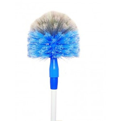 TETE DE LOUP AVEC MANCHE TELESCOPIQUE METAL BLANC 150CM (2X75CM)