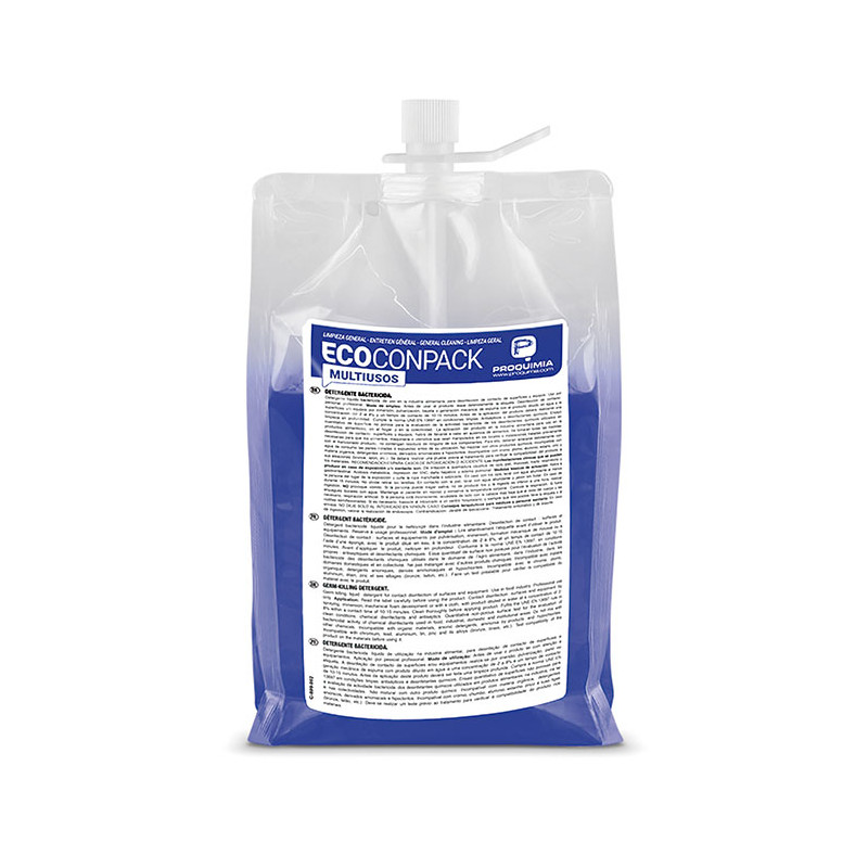 ECOCONPACK MULTIUSOS POUR VITRES ET SURFACES MODERNES PH A 1 % : 8,0 ± 0,5. ECOLABEL RECHARGE DE 2X1,5L 