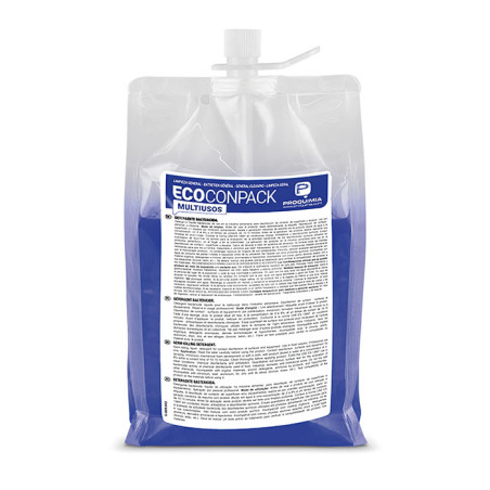 ECOCONPACK MULTIUSOS POUR VITRES ET SURFACES MODERNES PH A 1 % : 8,0 ± 0,5. ECOLABEL RECHARGE DE 2X1,5L 
