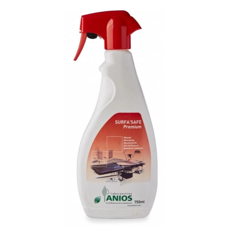 SURFA'SAFE PREMIUM DETERGENT DESINFECTANT MOUSSE COMPACT PAE ANIOS FLACON DE 750ML