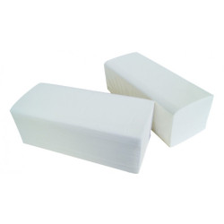 ESSUIE MAINS PLIAGE V- 21X21CM 2PLIS PURE OUATE BLANC ECOLABEL GLOBAL HYGIENE (H146M)- CARTON DE 3600 FORMATS