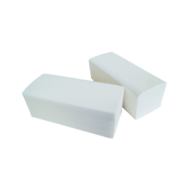 ESSUIE MAINS PLIAGE V- 21X21CM 2PLIS PURE OUATE BLANC ECOLABEL GLOBAL HYGIENE (H146M)- CARTON DE 3600 FORMATS