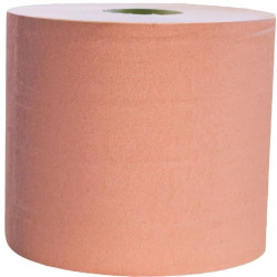 BOBINE 1000F CHAMOIS 26X35CM 2PLIS LISSE ROUGE BRIQUE GLOBAL HYGIENE (GCT21LSM)-LOT DE 2