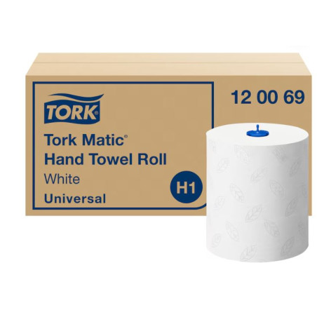 TORK ESSUIE MAINS AUTOCUT 150M 2PLIS LAIZE 21CM Ø19CM PURE OUATE ECOLABEL SYSTEME H1 (120069)-LOT DE 6