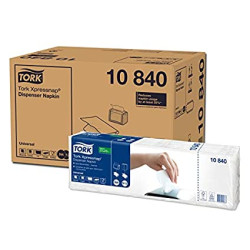TORK XPRESSNAP®SERVIETTES DE TABLE ENCHEVETREES 1PLIS 21,3X33CM SYSTEME N4 BLANC- CARTON DE 9000