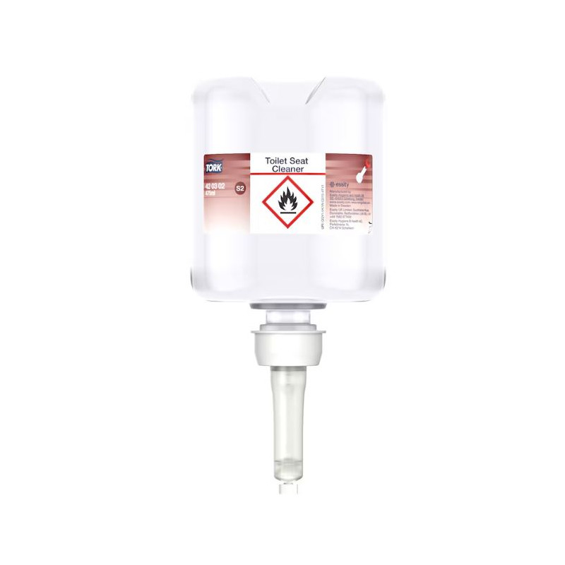 TORK SYSTEME S2 NETTOYANT DESINFECTANT ABATTANT ET SIEGE WC (420302)- CARTON DE 8X485,75G