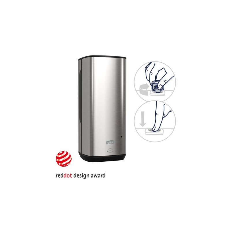 TORK DISTRIBUTEUR DE SAVON MOUSSE EN ACIER INOXYDABLE AVEC CAPTEUR INTUITION SYSTEME S4 - 1 UNITE