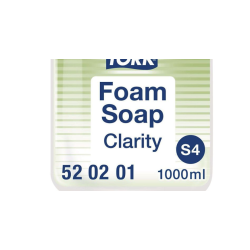 TORK SAVON MOUSSE LIMPIDE POUR LES MAINS BLANC SYSTEME S4 - CARTON DE 6 RECHARGES DE 1000ML