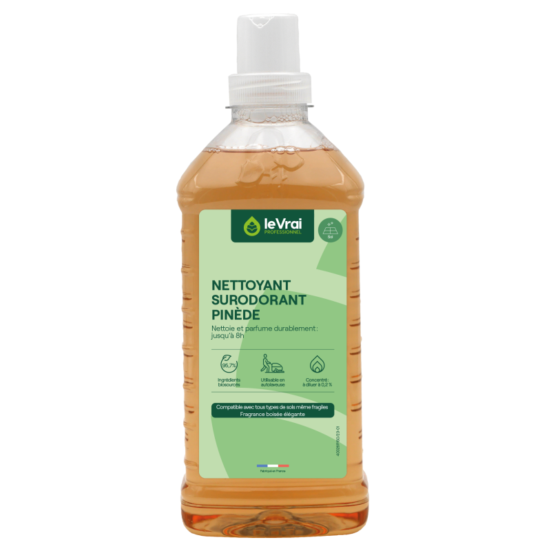 LVP NETTOYANT SURODORANT CONCENTRE PARFUM PH PUR: 6,5-7,5 PARFUM PINEDE (4501) FLACON DE 1L 