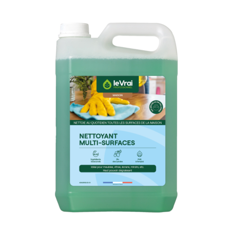 LVP NETTOYANT DEGRAISSANT VITRES ET MULTI-SURFACES PH : 10 / 11 (4607) BIDON DE 5L 