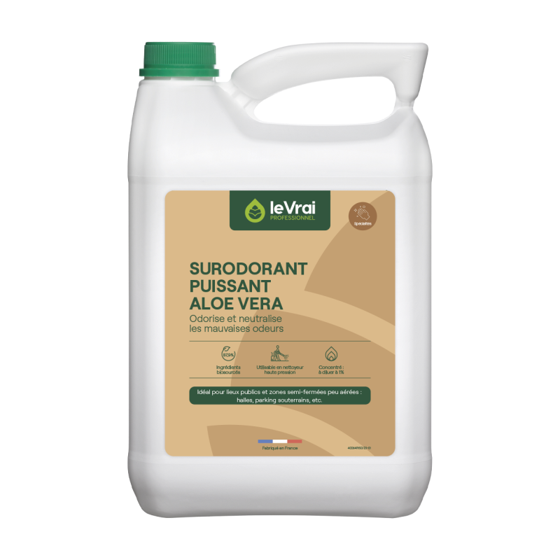 LE VRAI SURODORANT PUISSANT REMANENT PARFUM ALOE VERA BIDON DE 5L
