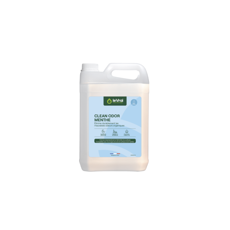 DESTRUCTEUR D'ODEURS PUISSANT CLEAN ODOR PARFUM MENTHE 5L