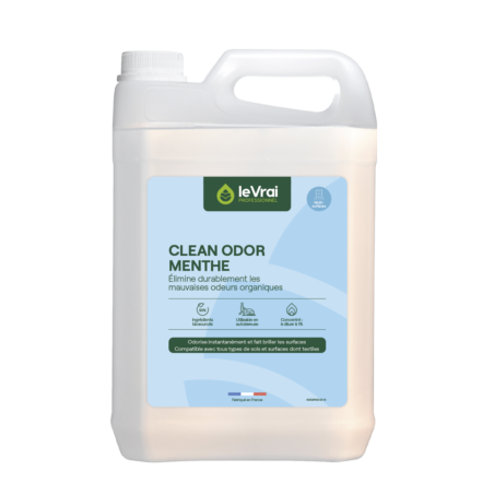 DESTRUCTEUR D'ODEURS PUISSANT CLEAN ODOR PARFUM MENTHE 5L