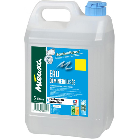 EAU DEMINERALISEE NON ALIMENTAIRE POUR USAGE MENAGER MIEUXA (1031471) 5L
