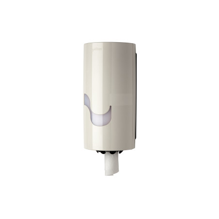 DISTRIBUTEUR BOBINE ESSUIE MAINS 200F MEGAMINI MINI DEVIDAGE CENTRAL BLANC