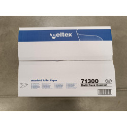 PAPIER TOILETTE ENCHEVETRE 9000F 2PLIS LAIZE 11CM PURE OUATE BLANC ECOLABEL CELTEX (71125N)- CARTON DE 9000F