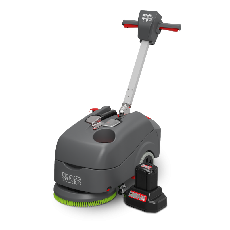 AUTOLAVEUSE A BATTERIE NUMATIC TTB1840NX-R : BATTERIE+CHARGEUR+BROSSE