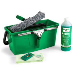 UNGER ERGOTEC ADVANCED KIT 6 EN 1 : RACLETTE+MOUILLEUR+SEAU+LIQUIDE+GRATTOIR+CHIFFON MICROFIBRE
