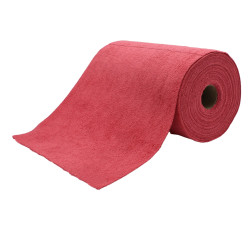 BOBINE D'ESSUYAGE MICROFIBRE TRICOT FIRST ROUGE 75 FORMATS DE 30X30 UNE BOBINE