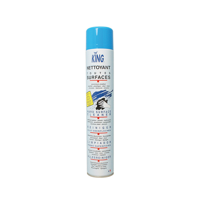 MOUSSE NETTOYANT DEGRAISSANT TOUTES SURFACES LISSES KING AEROSOL DE 750ML