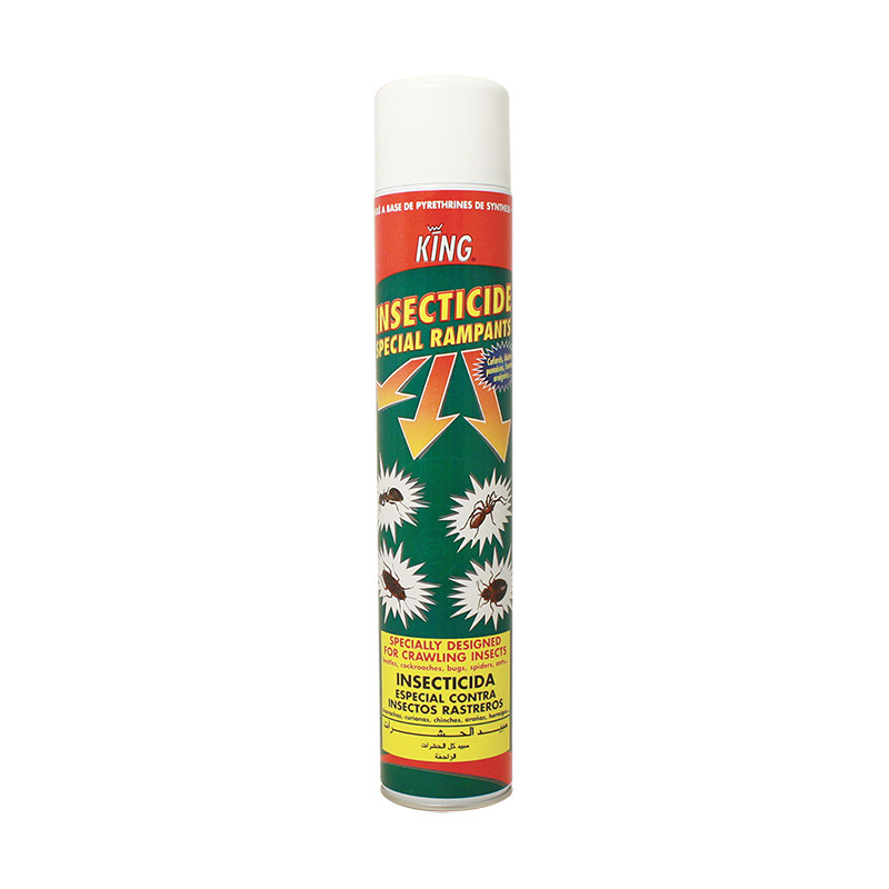 INSECTICIDE RAMPANTS(CAFARDS/BLATTES/FOURMIS/ARAIGN) KING AER 750ML