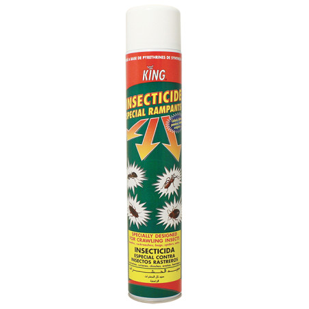 INSECTICIDE RAMPANTS(CAFARDS/BLATTES/FOURMIS/ARAIGN) KING AER 750ML
