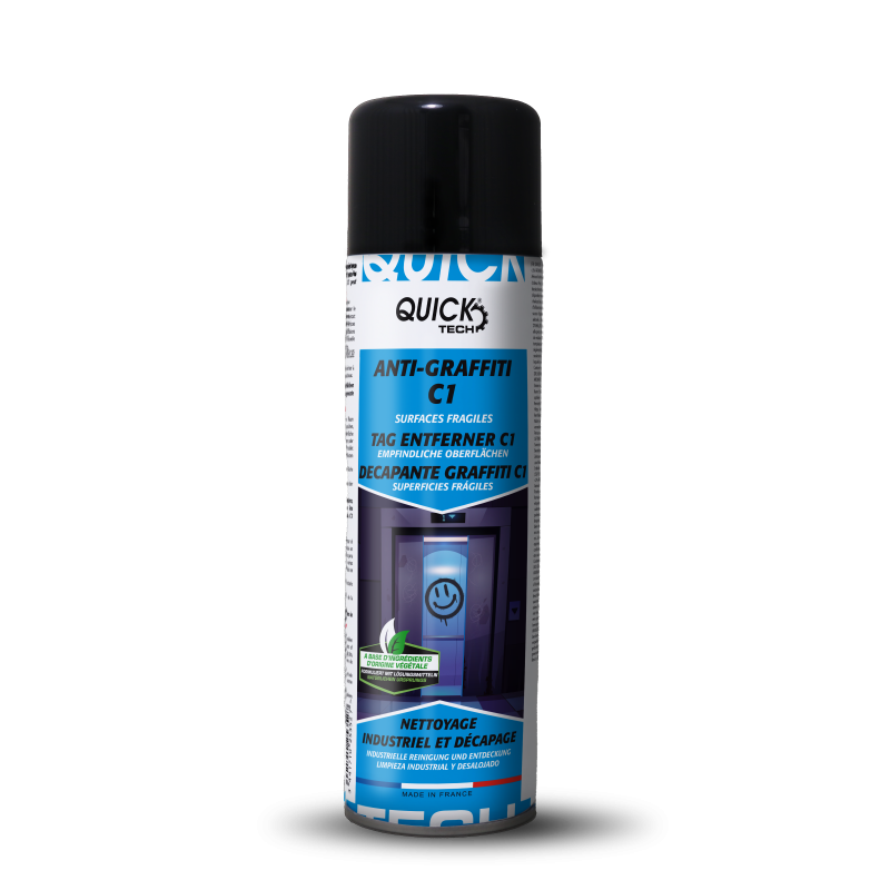 ANTI GRAFFITI QUICK C1 SURFACES FRAGILES (PLASTIQUE-VINYLE) AER 500ML