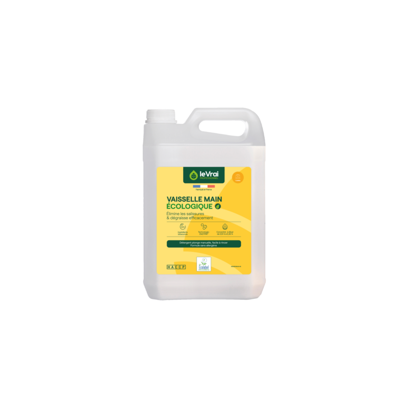 LVP VAISSELLE MAIN LIQUIDE ECOLOGIQUE LE VRAI (5306) BIDON DE 5L 