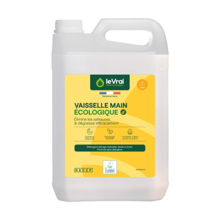 LVP VAISSELLE MAIN LIQUIDE ECOLOGIQUE LE VRAI (5306) BIDON DE 5L 