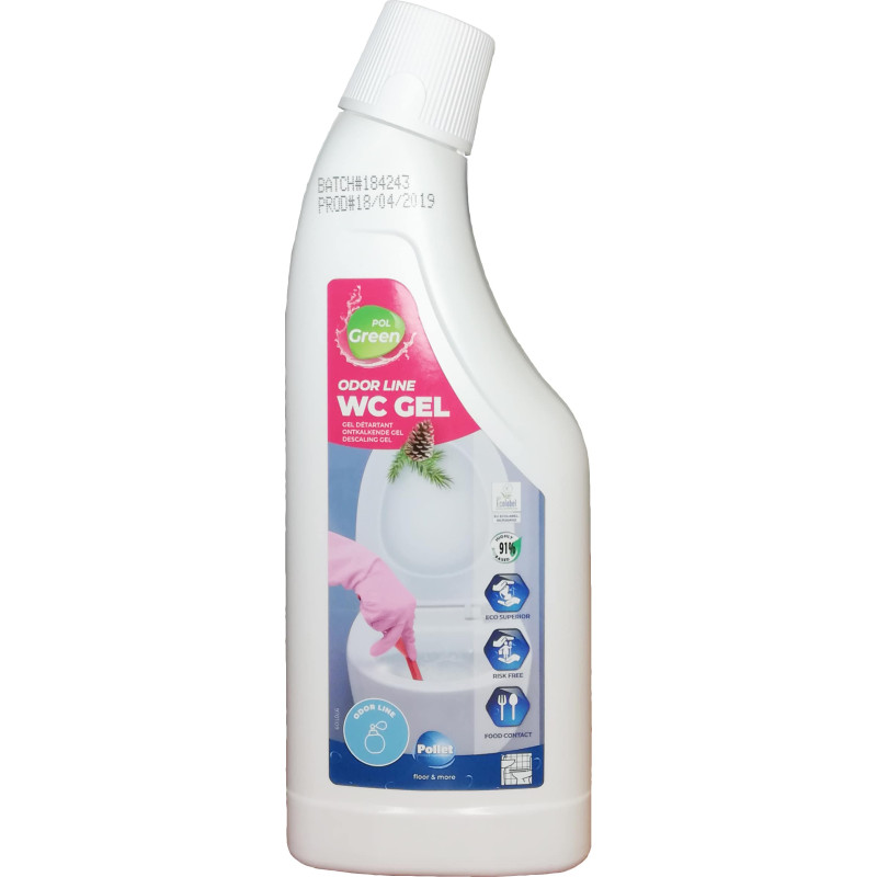 POLLET POLGREEN ODOR LINE WC GEL WC DETARTRANT PARFUM PIN ECOLABEL 750ML