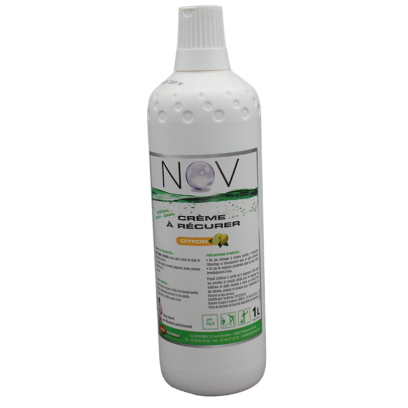 NOV CREME A RECURER PH : 10,5 ± 0,5 PARFUM CITRON FLACON DE 1L