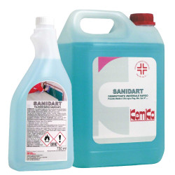 KEMIKA SANIDART DESINFECTANT NETTOYANT UNIVERSEL RAPIDE SANS RINÇAGE POUR SURFACES PH: 7.2 ± 0.3 (051559) FALCON SANS PISTOLET D