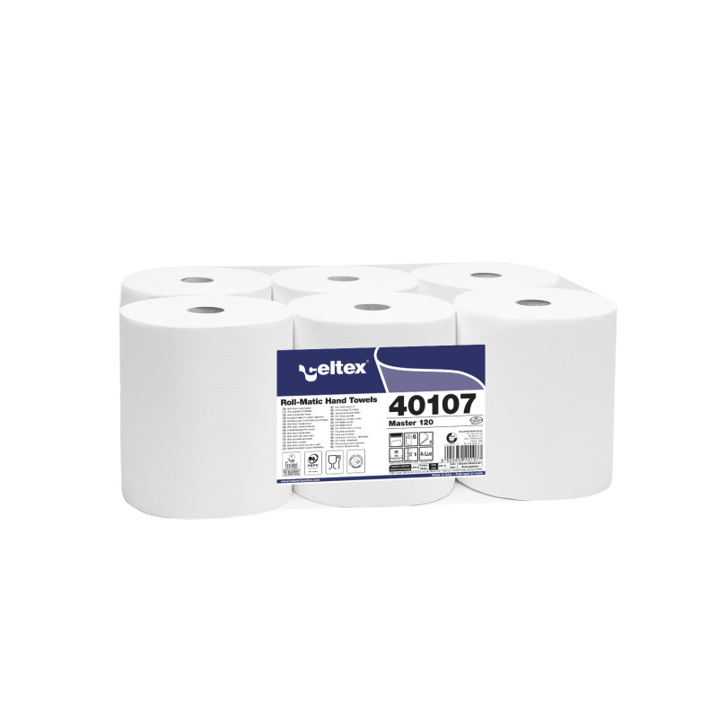 ESSUIE MAINS BOBINE AUTOCUT 120M 2PLIS LAIZE 20CM Ø16CM PURE OUATE CELTEX (C40107)-LOT DE 6