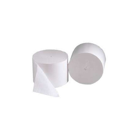 PAPIER TOILETTE 800F 2PLIS LISSE SANS MANDRIN PURE OUATE BLANC MP HYGIENE (01HL0800SM)- COLIS DE 24 RLX