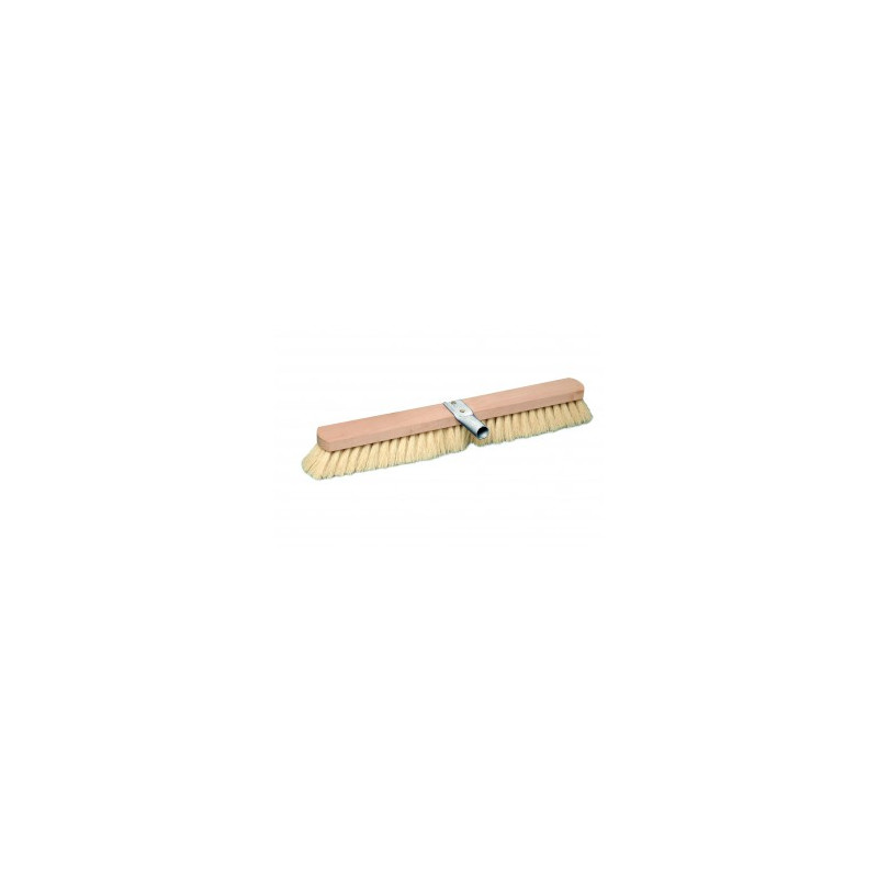 BALAI FIBRE TAMPICO NATUREL 60CM SPECIAL FOUR DOUILLE HORIZONTALE INOX SANS PAS DE VIS 24MM (353)
