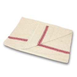 SERPILLERE GAUFREE 50X100CM ECRU 430G/M² BANDE ROUGE