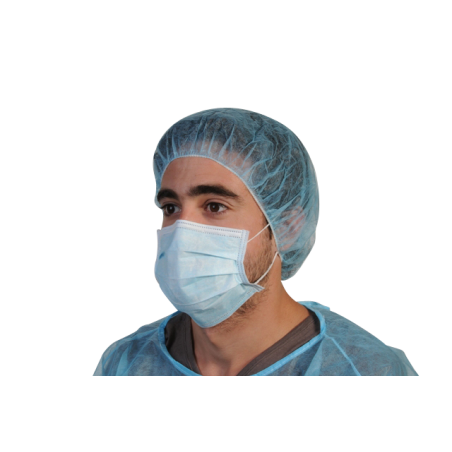 MASQUE ANTI-PROJECTION 3PLIS (TYPE CHIRURGICAUX) BLEU BOITE DE 50
