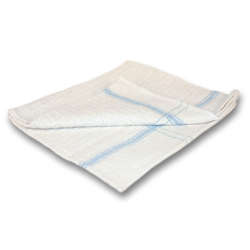 SERPILLERE GAUFREE 60X100 BLANCHE BANDE BLEUE 450G/M²