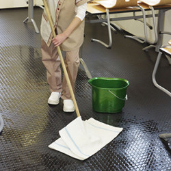 SERPILLERE GAUFREE 60X100 BLANCHE BANDE BLEUE 450G/M²