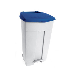 POUBELLE A PEDALE CONTIPLAST 120L BLANC/BLEU
